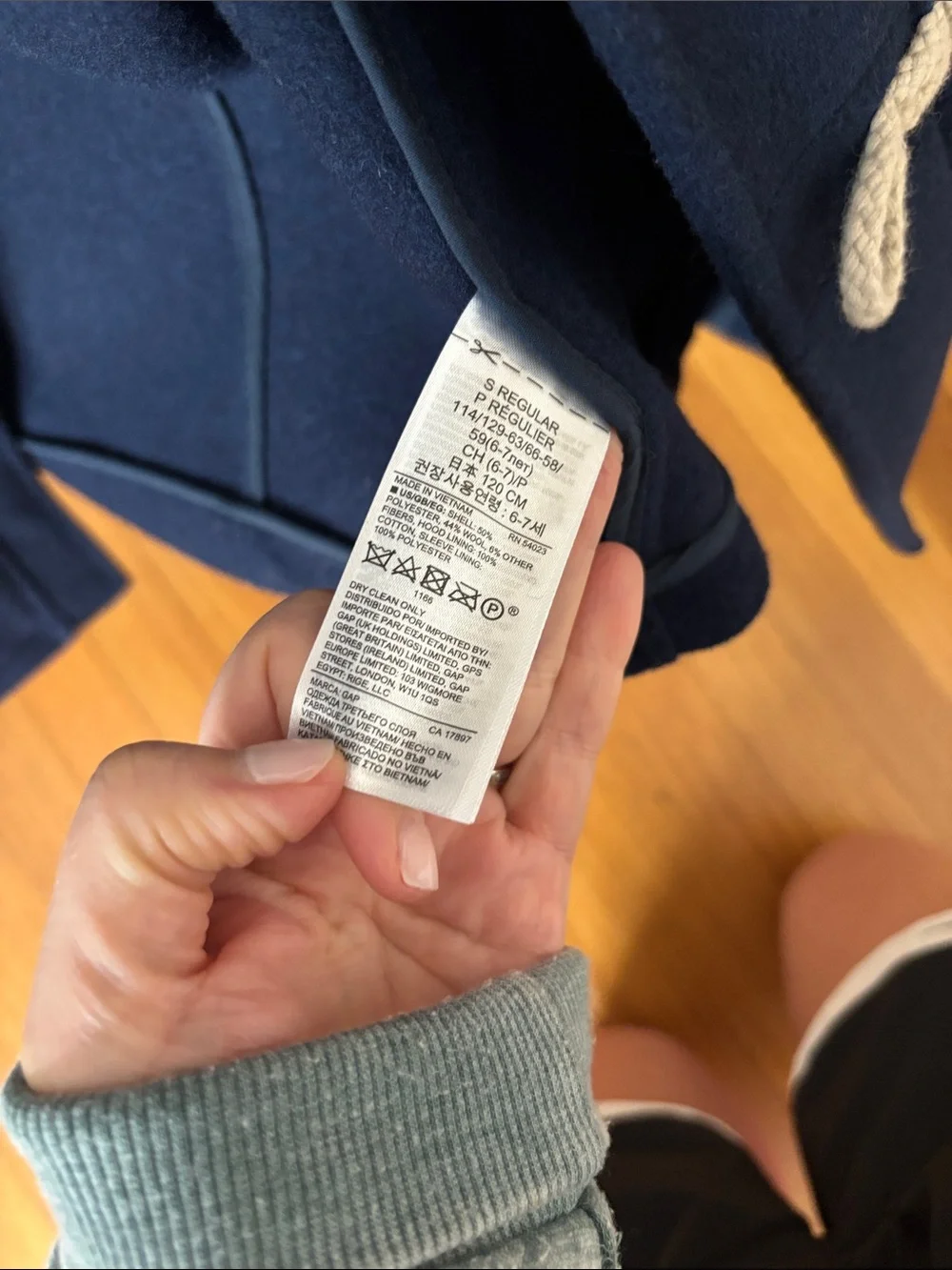 NWT Boys’ GAP Navy Wool-Blend Toggle Pea Coat for Women
